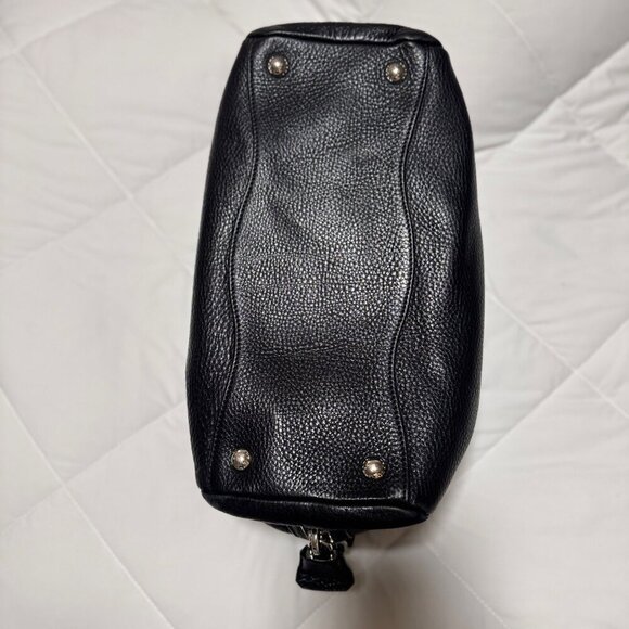 Prada Vitello Daino Logo Leather Bauletto Bag Nero Black Authenticity Card Mint - Picture 12 of 16